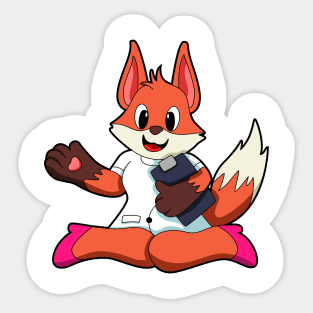 Fox as Nurse with Notepad Sticker